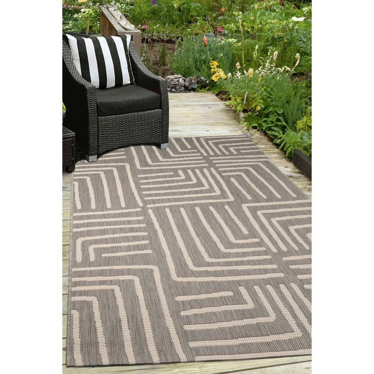 Homemaker polypropylene grey rug 120x170cm, UK version