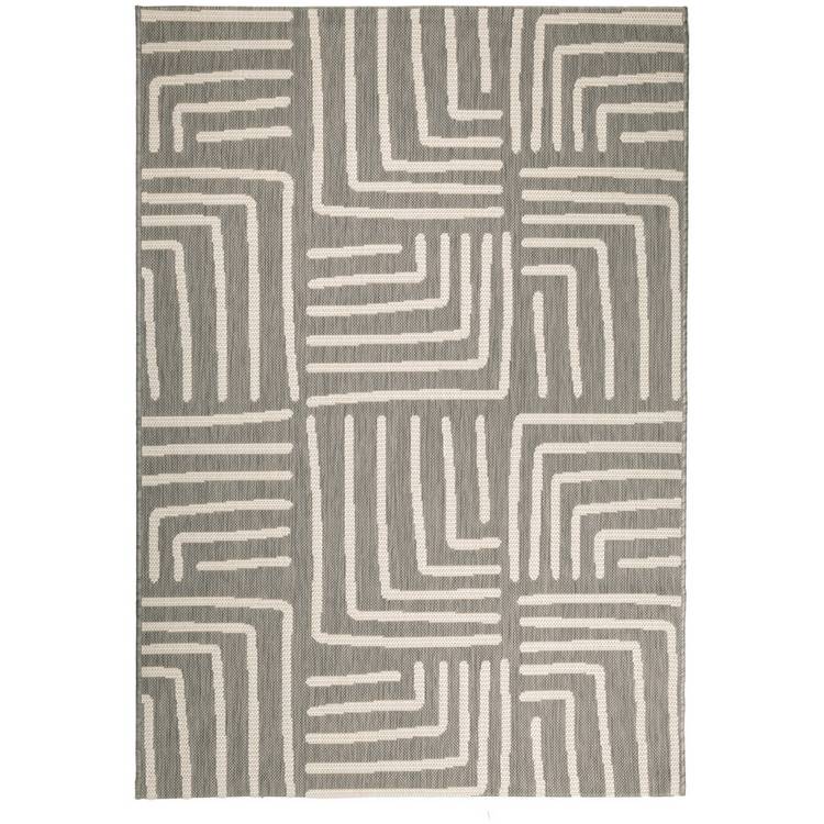 Homemaker polypropylene grey rug 120x170cm, UK version