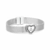 Argos Lipsy Gift Mesh Bracelet with Heart Logo 19cm- Buy online at McGrocer