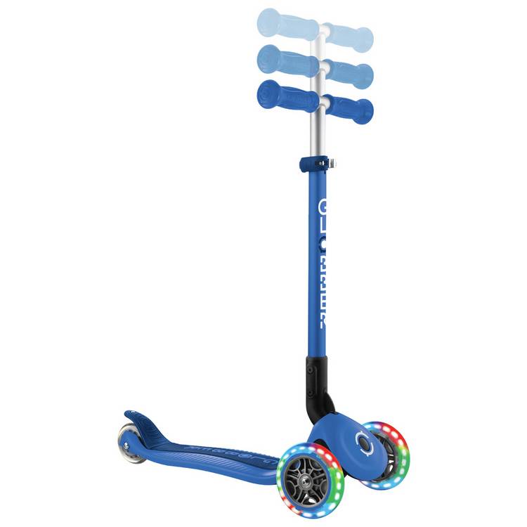 Globber Expert Foldable 3 Wheel Scooter Blue, UK version