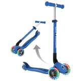 Globber Expert Foldable 3 Wheel Scooter Blue, UK version