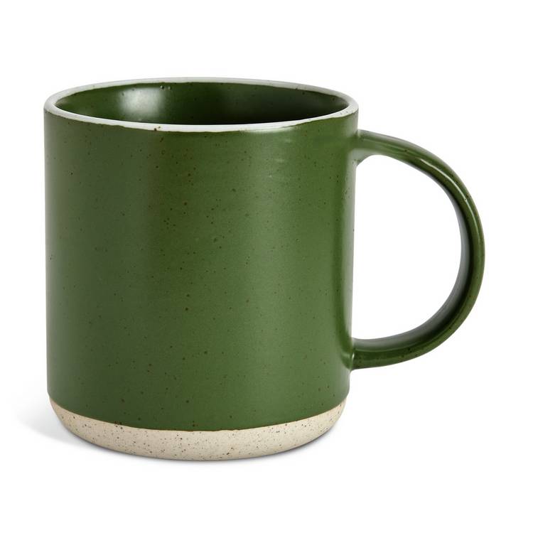 Habitat stoneware mugs raw edge green set of 4, UK version