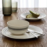 Argos Habitat Lines 12 Piece Stoneware Dinner Set - Matt Cream- Buy online at McGrocer