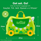 Trunki Dudley Dinosaur ride-on suitcase 18 litre, imported from the UK