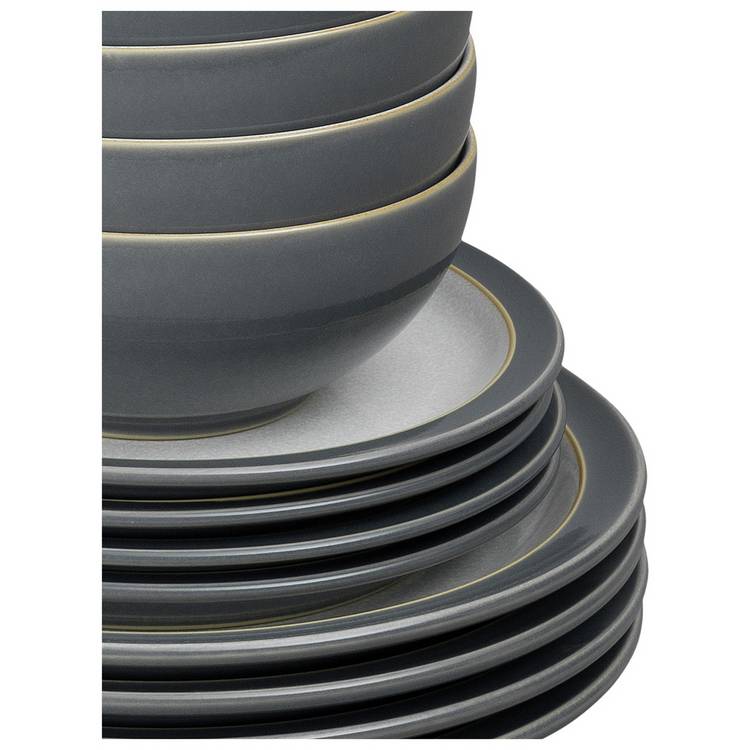 Denby dinner set fossil grey 12 piece - British product