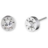 Argos DKNY Silver Coloured Crystal Stud Earrings- Buy online at McGrocer