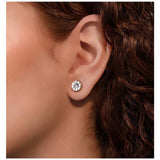 DKNY silver-tone crystal stud earrings 8.12mm - British product