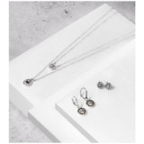 DKNY silver-tone crystal stud earrings 8.12mm - British product