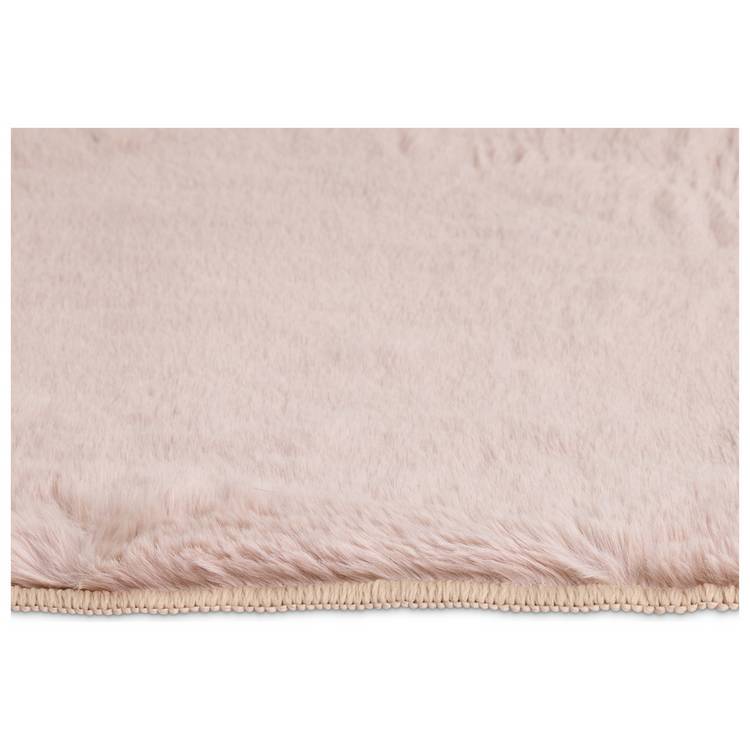 Habitat blush pink faux fur rug 150x80cm, UK version