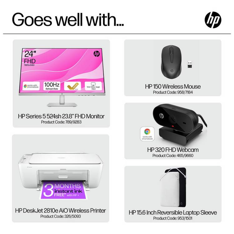 HP Chromebook 14 Intel N100 8GB 128GB - British product
