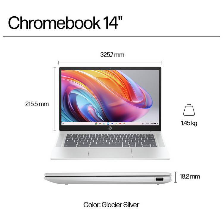 HP Chromebook 14 Intel N100 8GB 128GB - British product