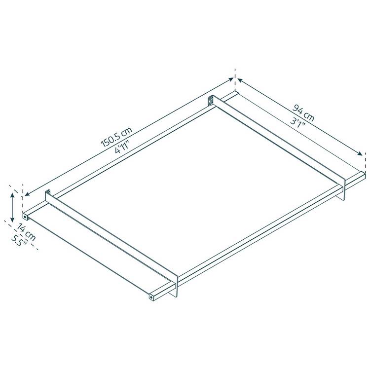 Palram Canopia Nancy door awning 1500mm - British product