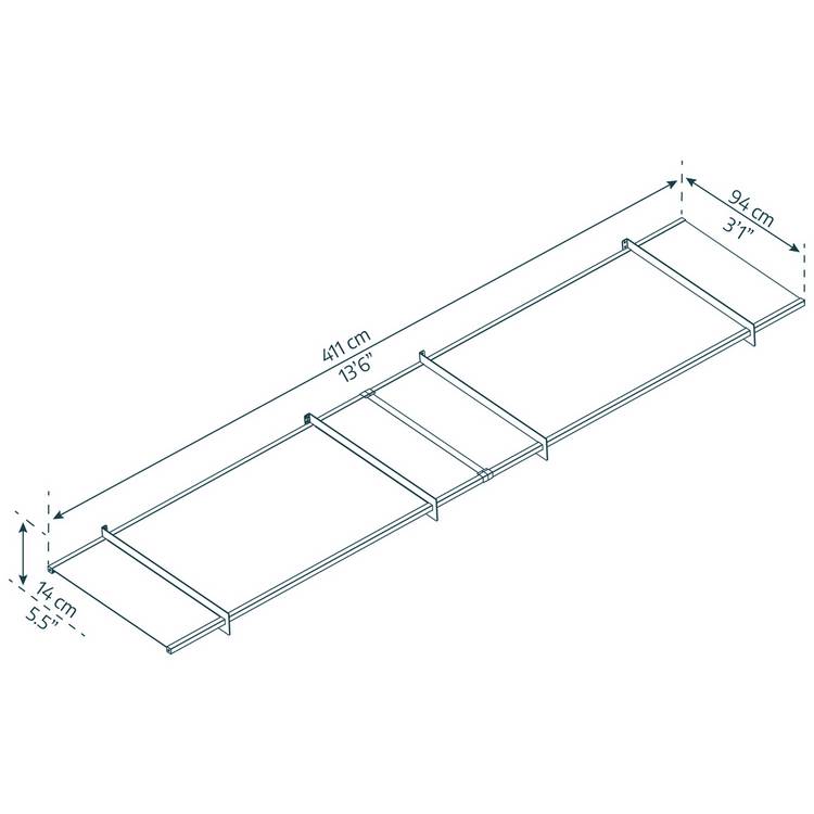 Palram Canopia 410mm door awning grey clear - British product