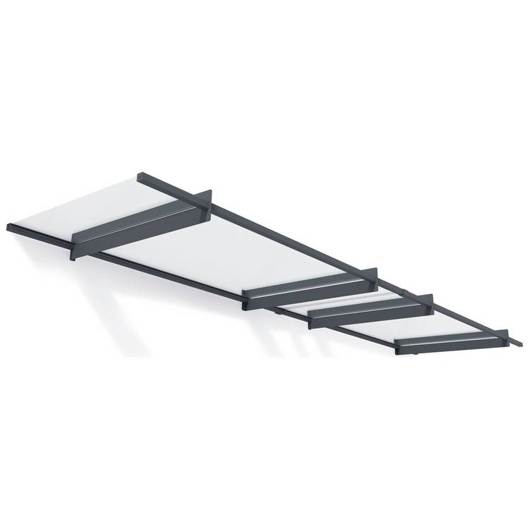 Palram Canopia 410mm door awning grey clear - British product