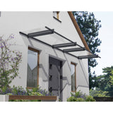 Palram Canopia 410mm door awning grey clear - British product