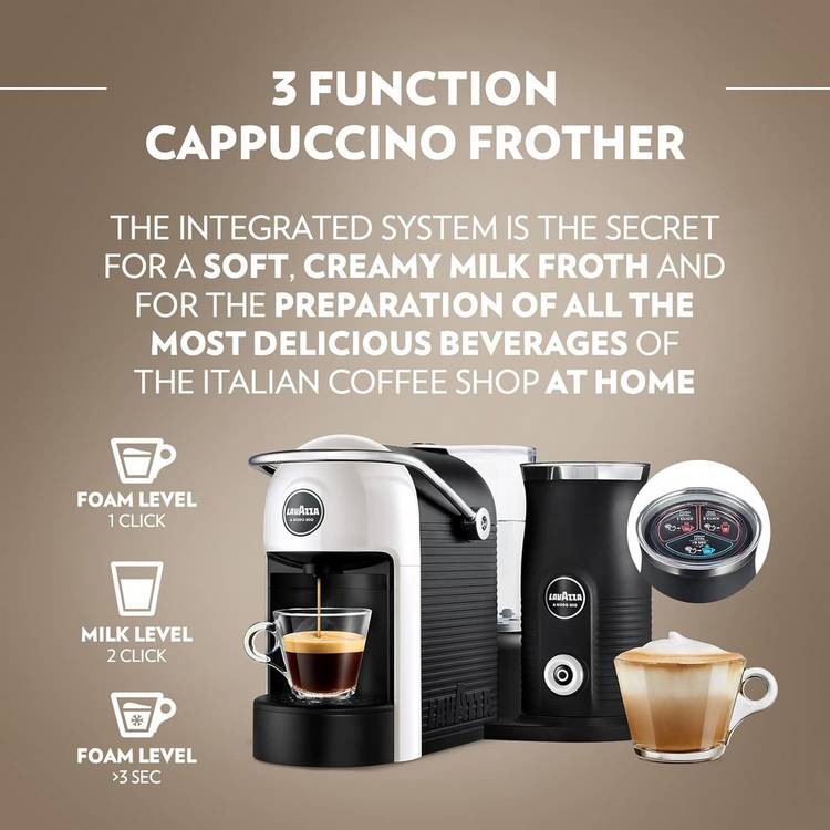 Lavazza Jolie & Milk Evo pod coffee machine white (British brand)