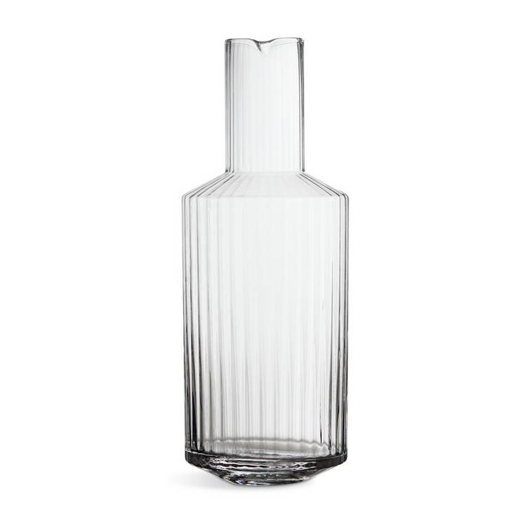 Habitat wide ribbed carafe 26cm, imported from the UK