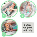 Ingenuity baby bathtub grey 3-stage, imported from the UK