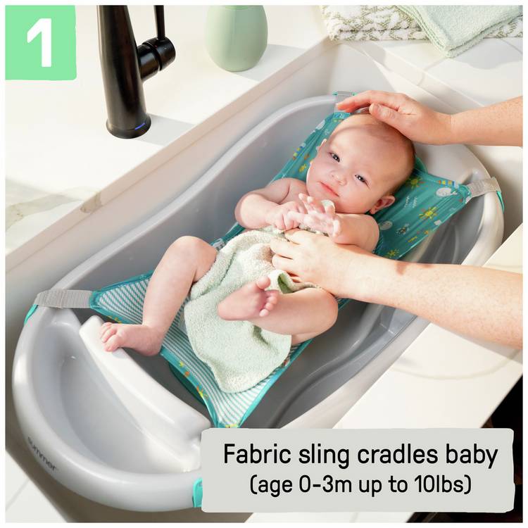 Ingenuity baby bathtub grey 3-stage, imported from the UK