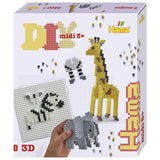 Hama 3D Safari Beads Gift Box with 2500 beads - British product
