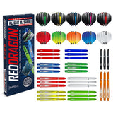 Red Dragon 20pc flight and shaft collection, UK version