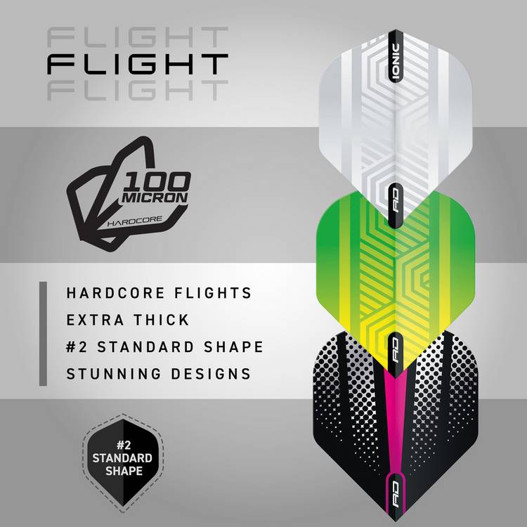 Red Dragon 20pc flight and shaft collection, UK version