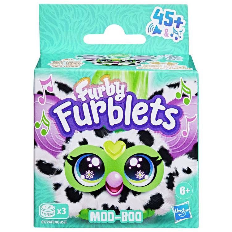 Hasbro interactive plush toy Moo Boo Furblet, imported from the UK