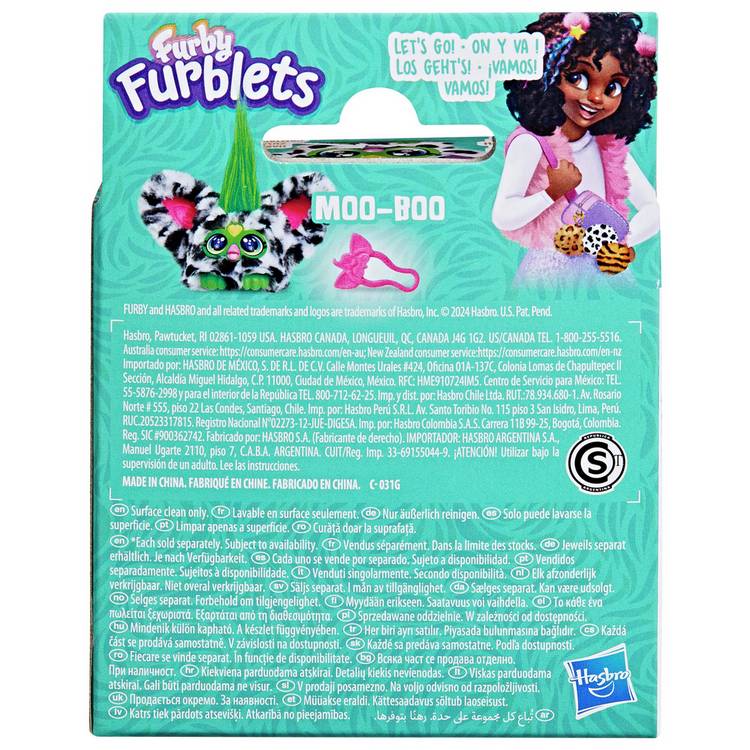 Hasbro interactive plush toy Moo Boo Furblet, imported from the UK