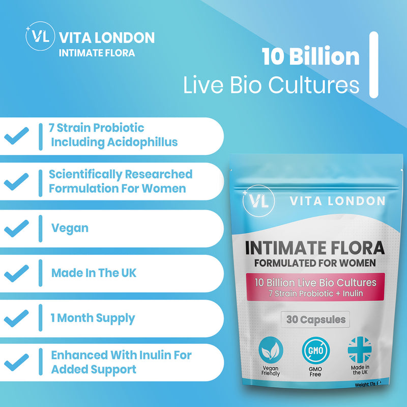 Intimate Flora probiotic capsules 7-strain 30 capsules - British product