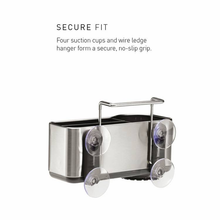 Simplehuman sink caddy brushed steel (British brand)