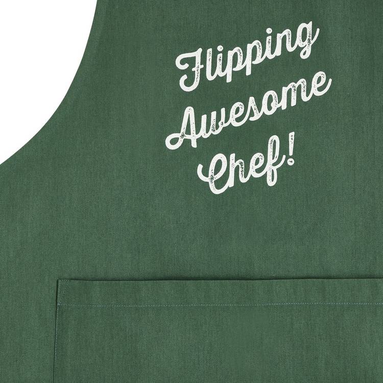 Home Flipping Awesome green chef apron, imported from the UK