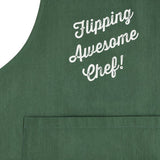 Home Flipping Awesome green chef apron, imported from the UK