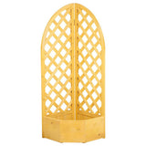 Mcgregor corner wooden garden planter with lattice, British brand
