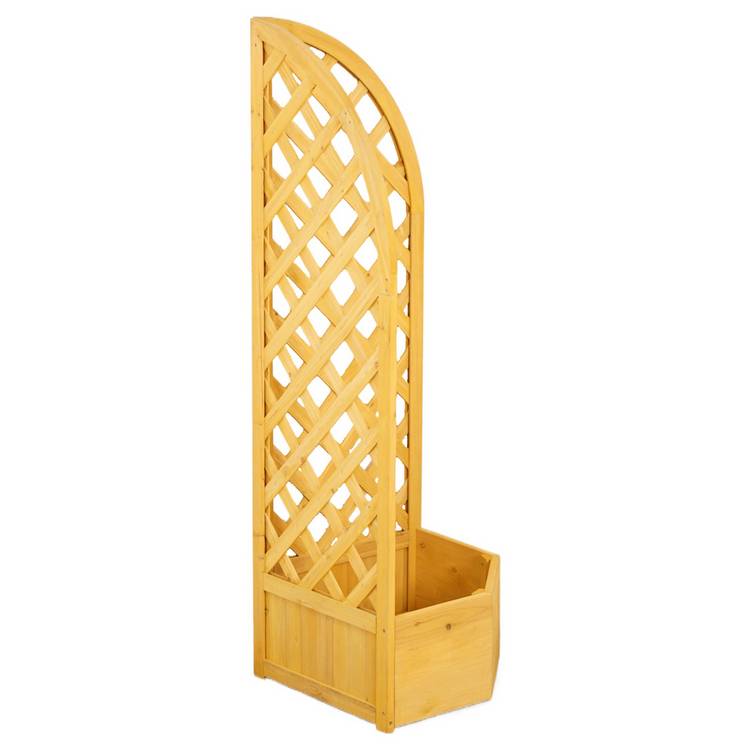 Mcgregor corner wooden garden planter with lattice, British brand