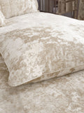 Catherine Lansfield natural crushed velvet cushion 45x45cm, imported from the UK