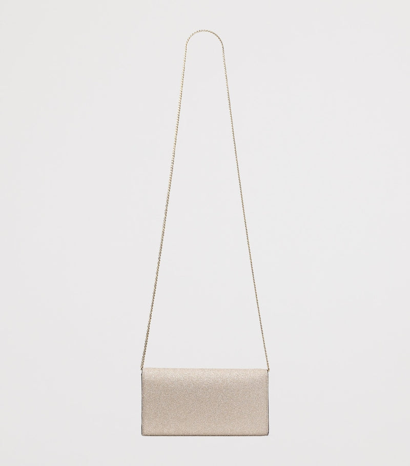 Jimmy Choo Emmie Caviar Glitter clutch bag, UK version