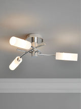 Next Chrome Seville 3 Light Flush Fitting Ceiling Light- Buy online at McGrocer