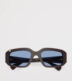 Vogue rhinestone irregular sunglasses with blue-tint lenses (British brand)