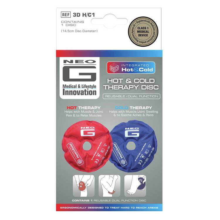 Neo G hot cold therapy disc, reusable pain relief (British brand)