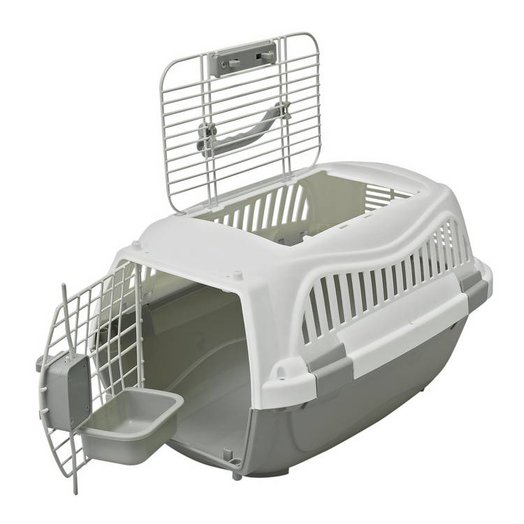 Top loading pet carrier medium with dual doors, UK version