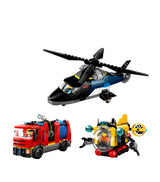 Harrods LEGO City Helicopter, Fire Truck & Submarine Remix 60462 Toy Building Set- Buy online at McGrocer