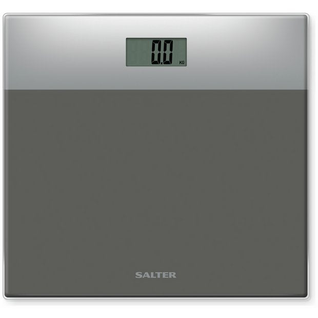 Salter glass bathroom scale silver (British brand)