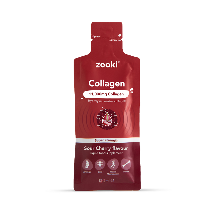 Zooki marine collagen supplement Sour Cherry 14 sachets (British brand)