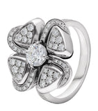 Bvlgari white gold and diamond Fiorever ring, imported from the UK
