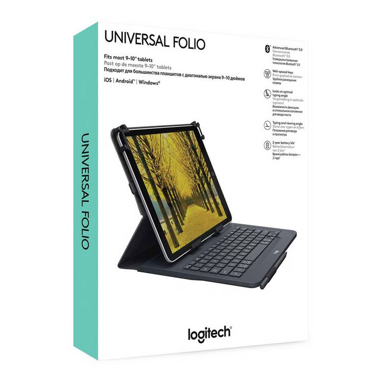 Logitech Universal Folio 9-10 inch keyboard case, imported from the UK
