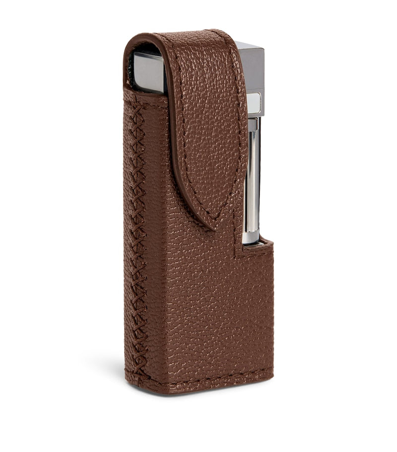 Dunhill leather Rollagas lighter holder - British product