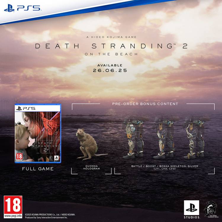 Kojima Productions Death Stranding 2 PS5 game (British brand)