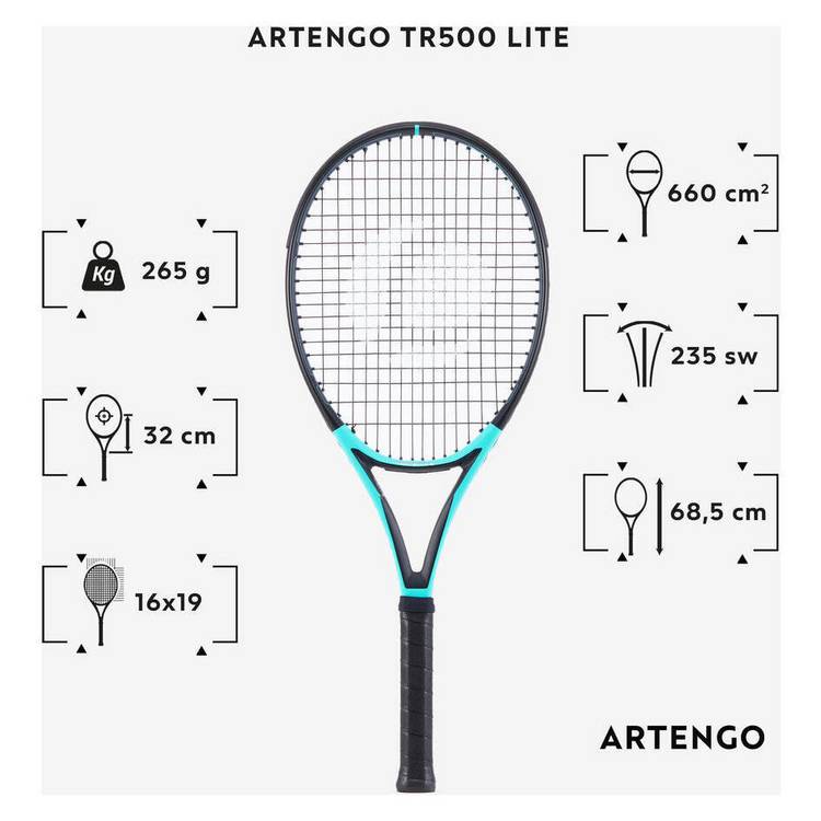 Decathlon tennis racket Tr500 Lite 32-inch green - British brand
