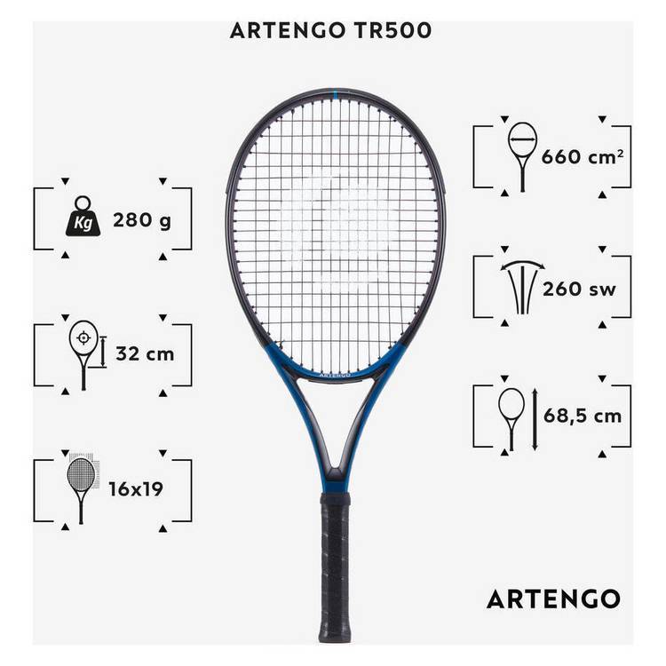 Decathlon TR500 tennis racket grip 1 280g, UK version