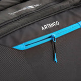 Decathlon 9-racket tennis bag black and blue (British brand)